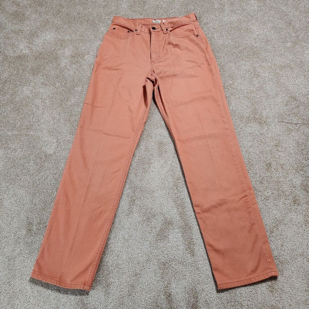 L.L. Bean Jeans Women 10 M/T Orange High Rise Straight Leg